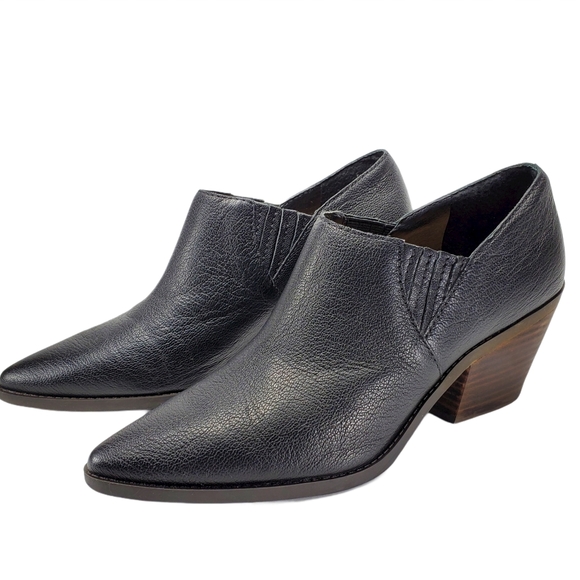 Lucky Brand Shoes - Lucky Brand Tabea Black Leather Ankle Booties